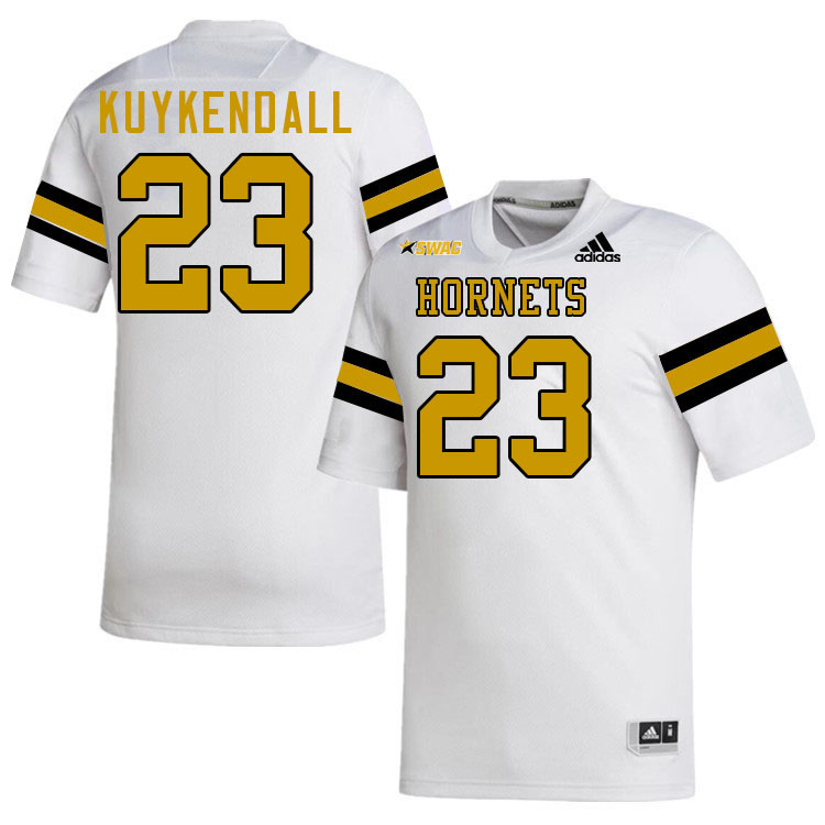 Alabama State Hornets #23 Jahbari Kuykendall College Football Jerseys,Uniforms-White